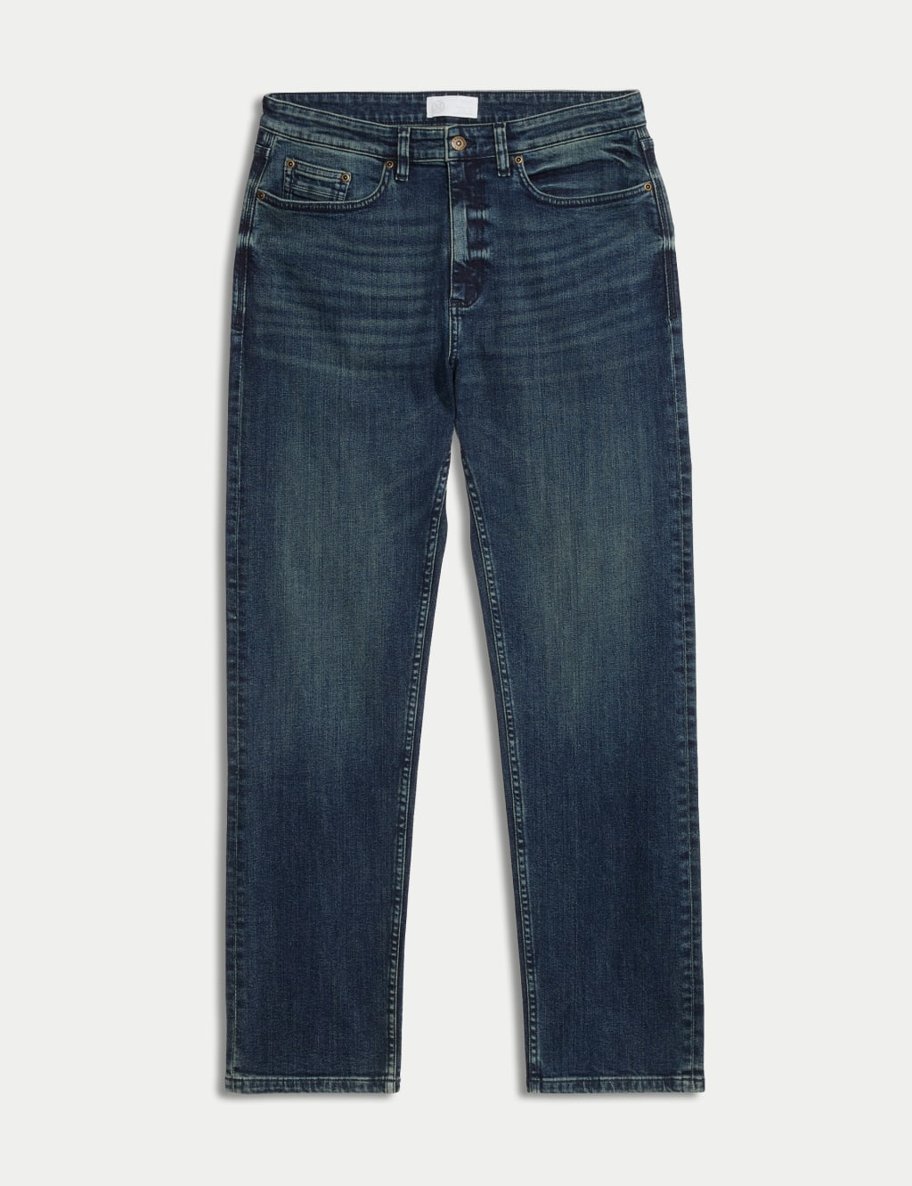 Straight Fit Vintage Wash Stretch Jeans 2 of 5