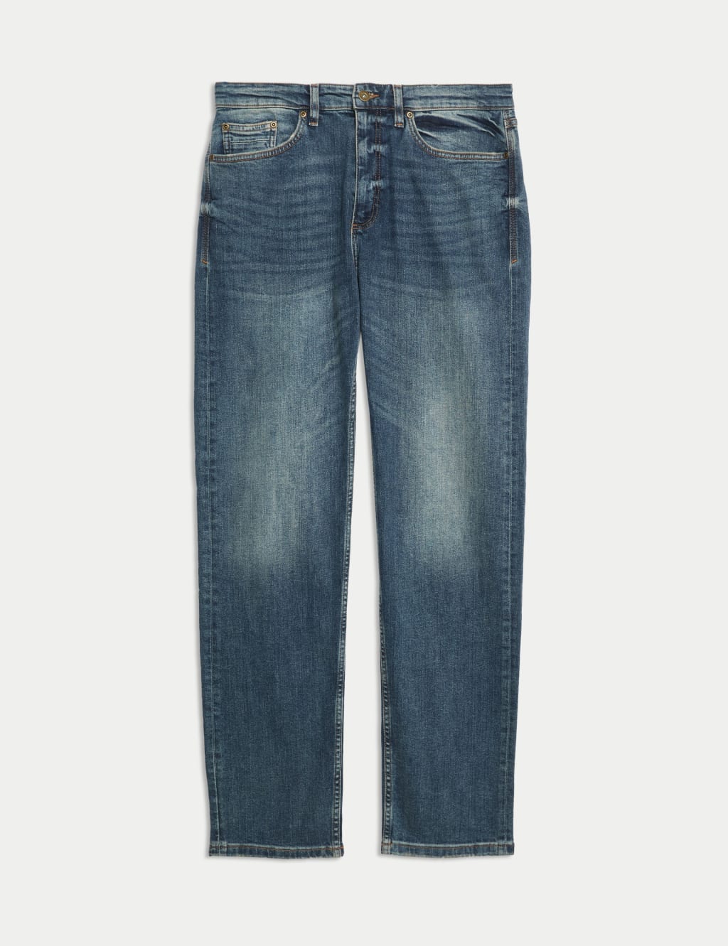 Straight Fit Vintage Wash Stretch Jeans 2 of 6