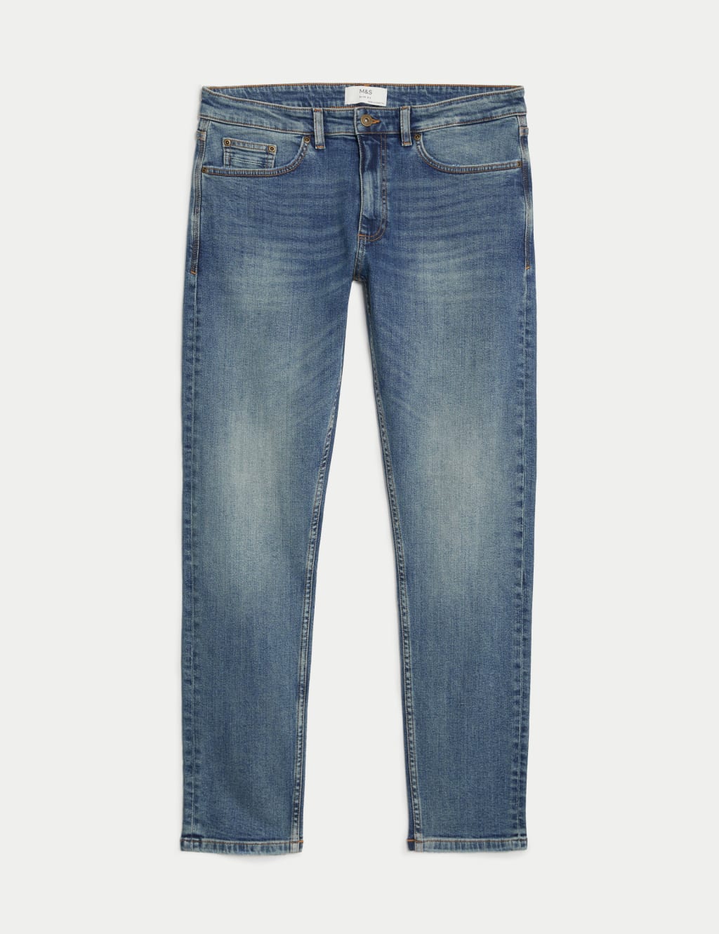Slim Fit Vintage Wash Stretch Jeans 2 of 5