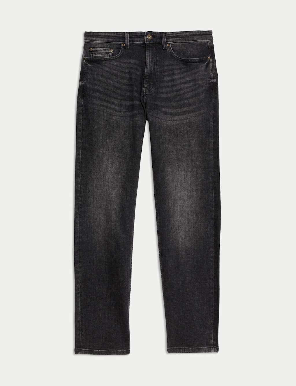 Straight Fit Vintage Wash Crosshatch Jeans 2 of 5