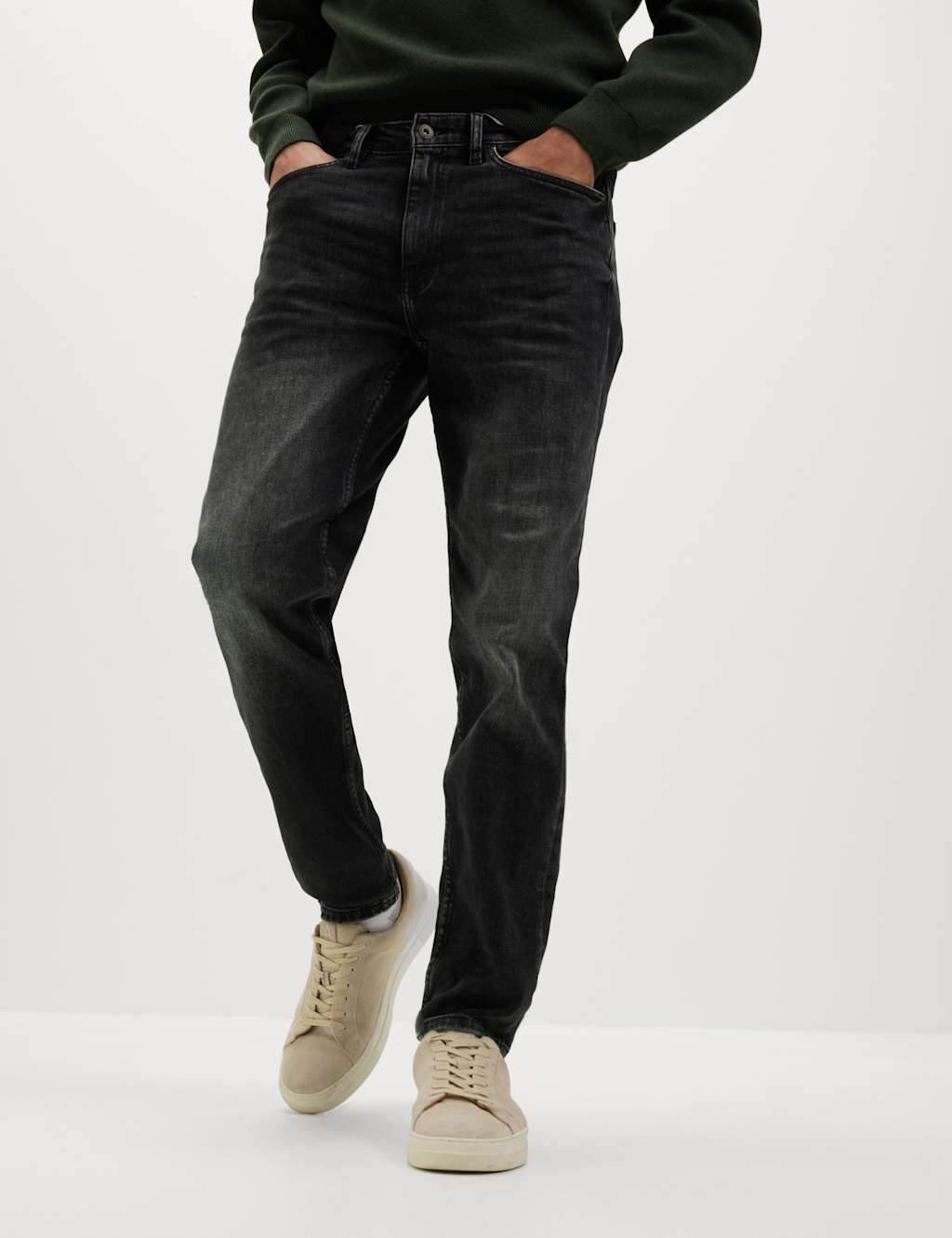 Tapered Fit Vintage Crosshatch Jeans 4 of 6