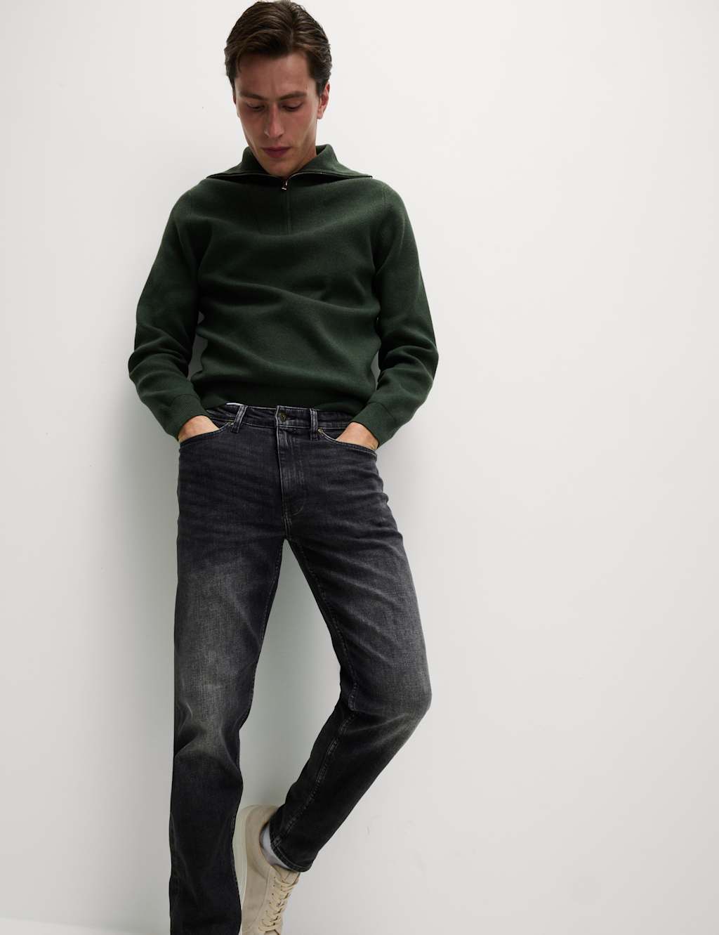 Tapered Fit Vintage Crosshatch Jeans 6 of 6