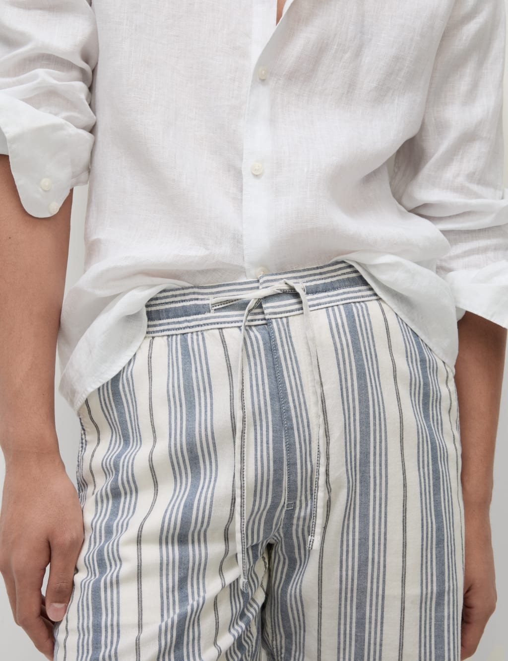 Regular Fit Pure Cotton Striped Shorts 3 of 5