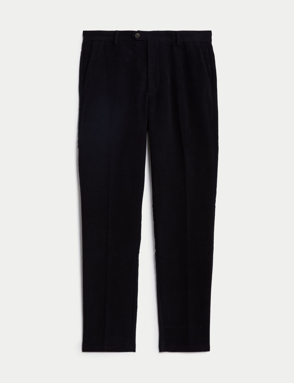 Tapered Fit Moleskin Flat Front Trousers 1 of 2