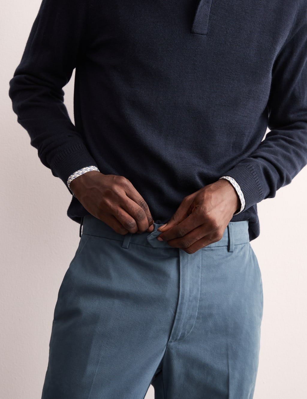 Tapered Fit Italian Flat Front Chinos 4 of 8