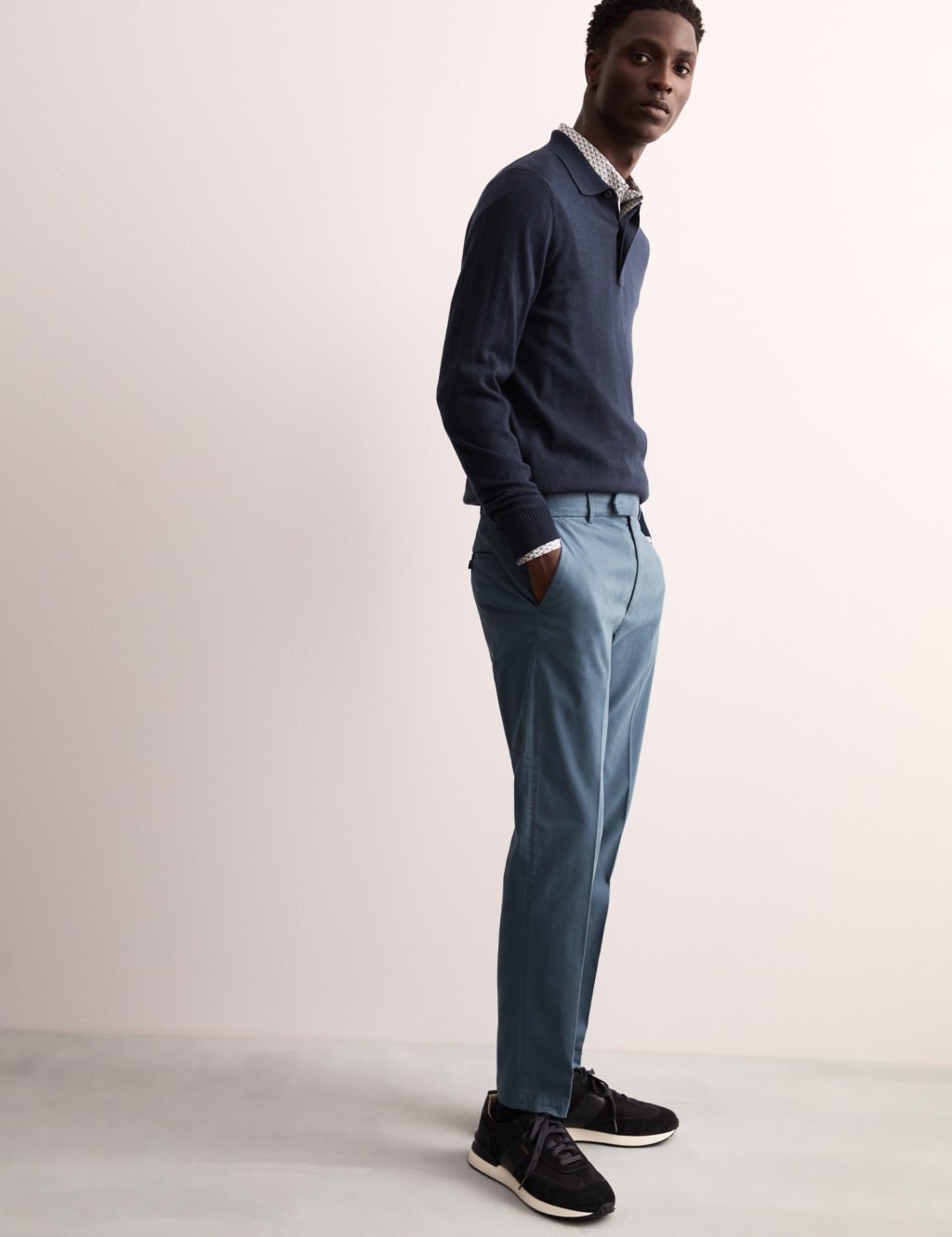 Tapered Fit Italian Flat Front Chinos 5 of 8
