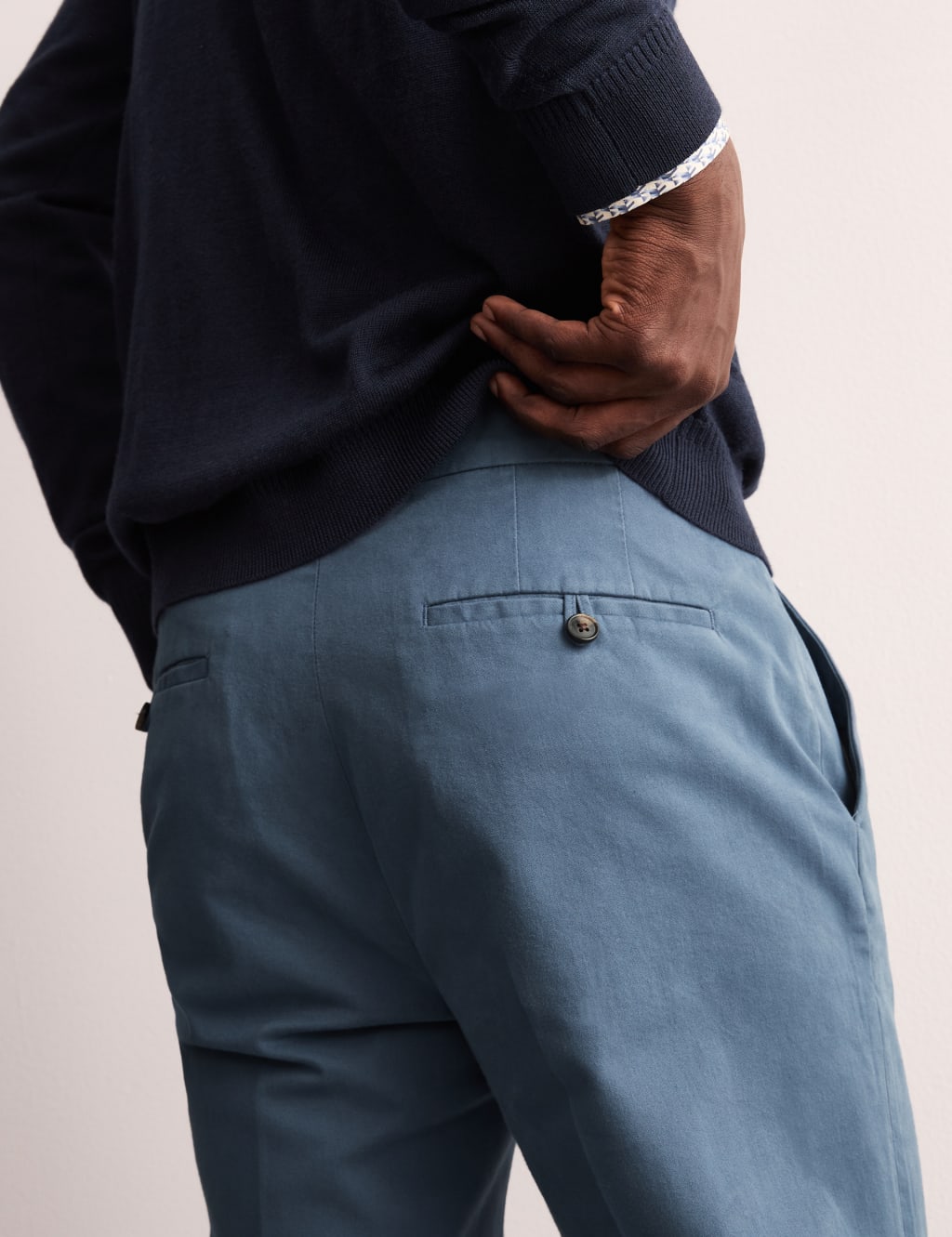 Tapered Fit Italian Flat Front Chinos 6 of 8