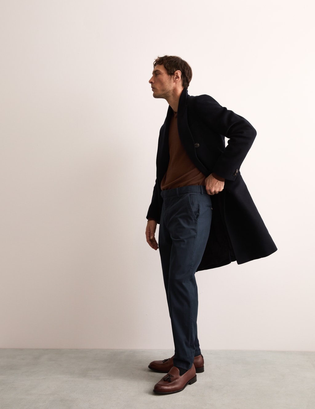 Tapered Fit Italian Flat Front Chinos 5 of 8