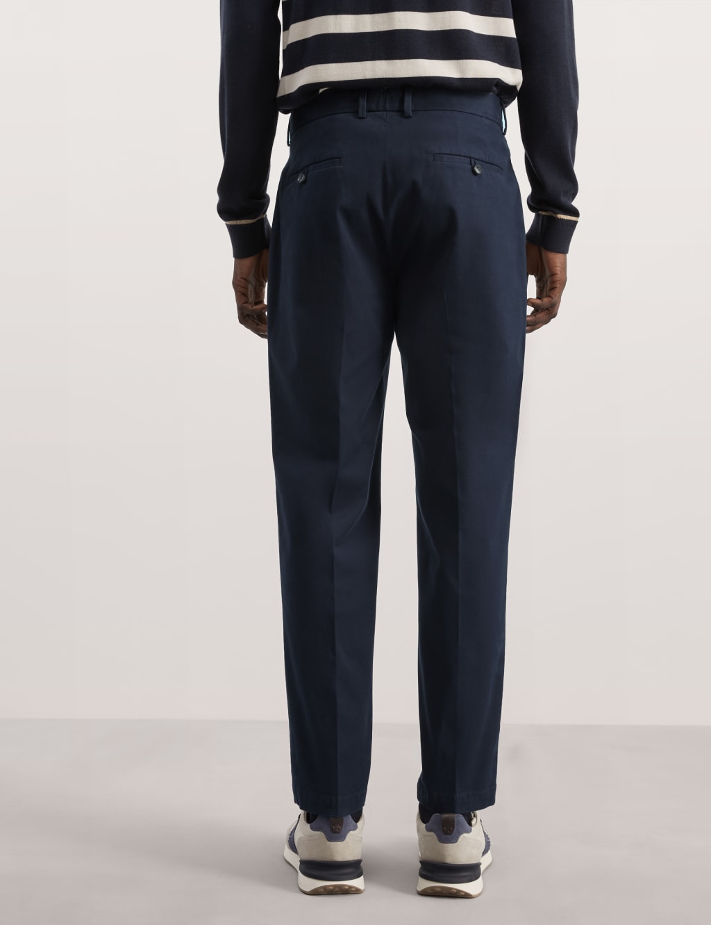 Tapered Fit Italian Flat Front Chinos 7 of 8