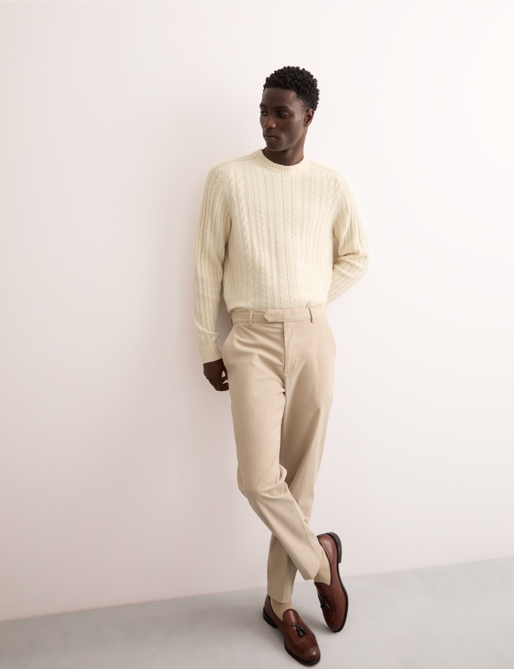 Tapered Fit Italian Flat Front Chinos 5 of 7