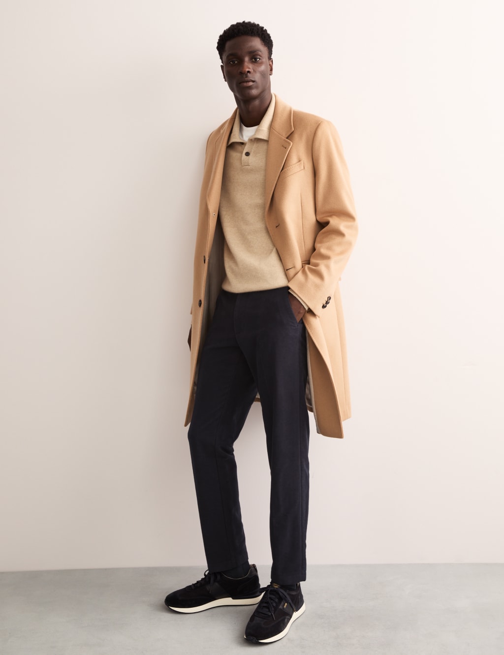 Tapered Fit Moleskin Flat Front Chinos 1 of 7