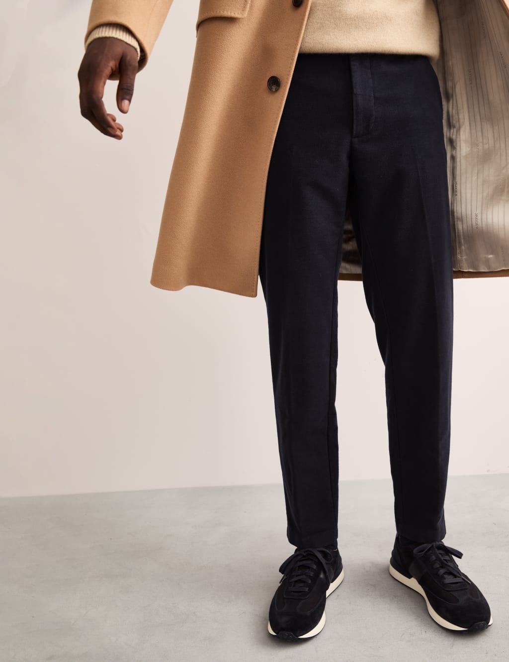 Tapered Fit Moleskin Flat Front Chinos 5 of 7