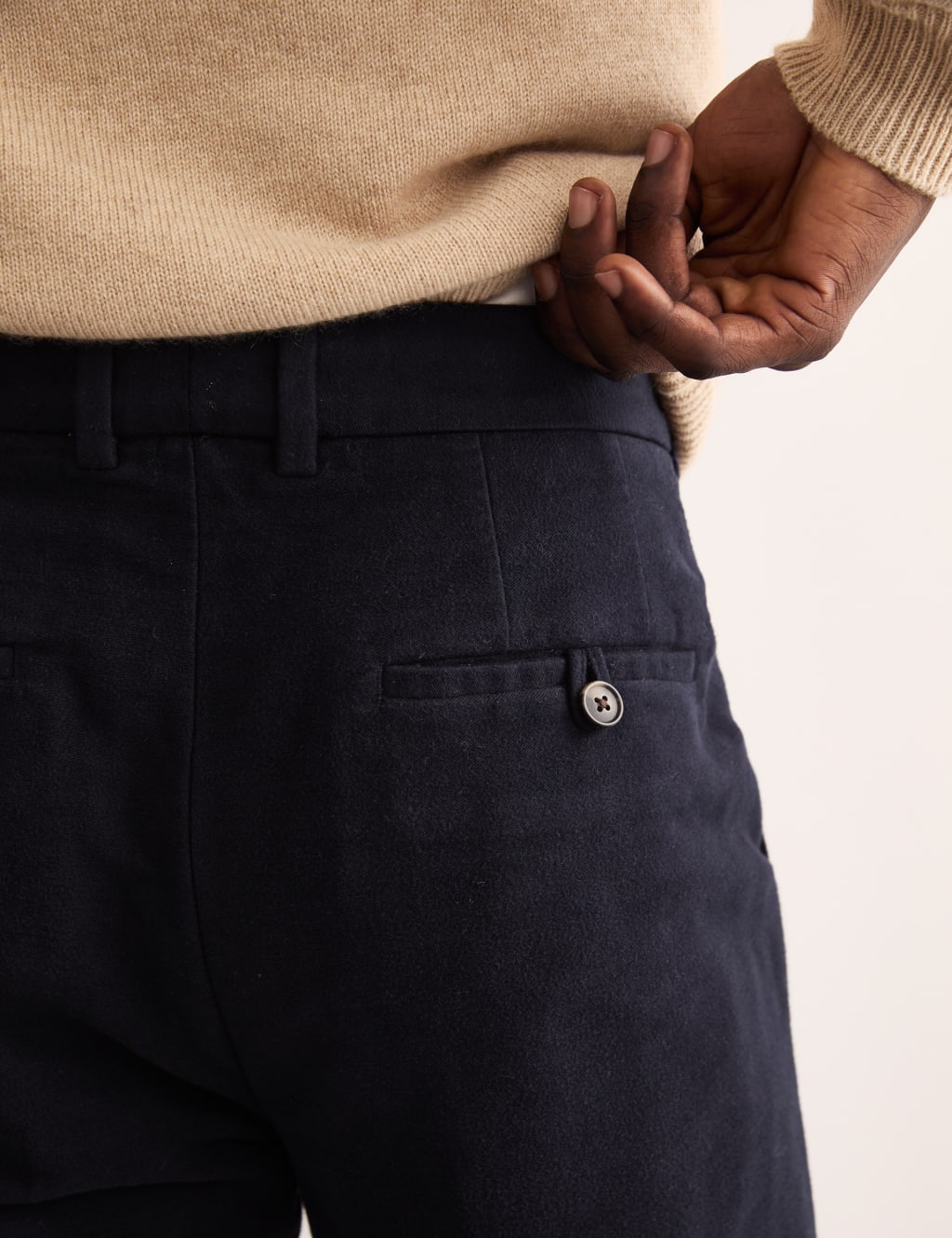 Tapered Fit Moleskin Flat Front Chinos 6 of 7