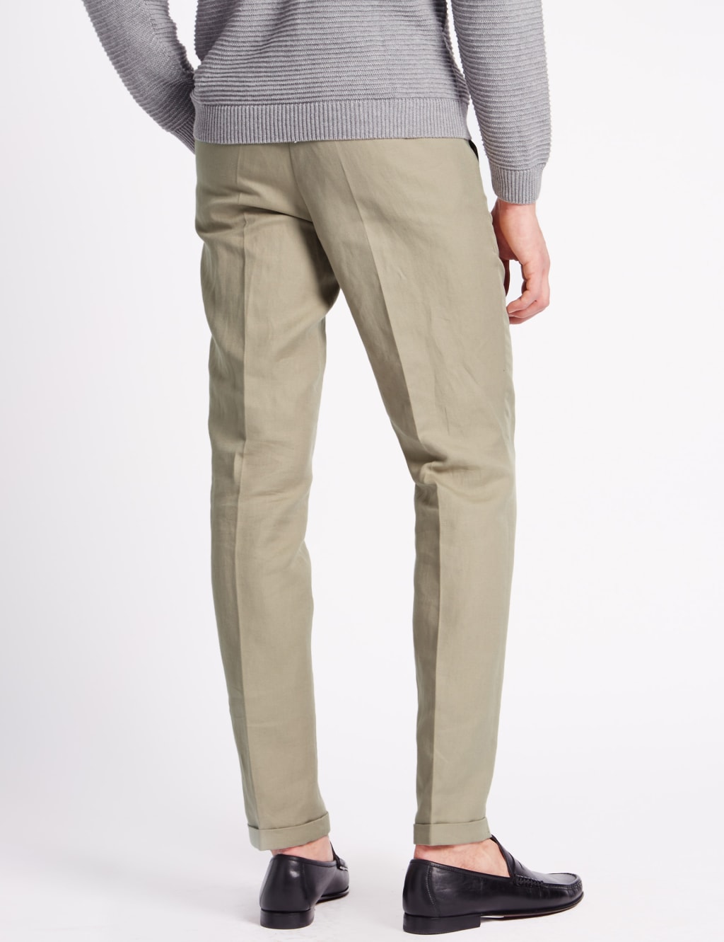 Tailored Fit Chinos with Linen 3 of 3