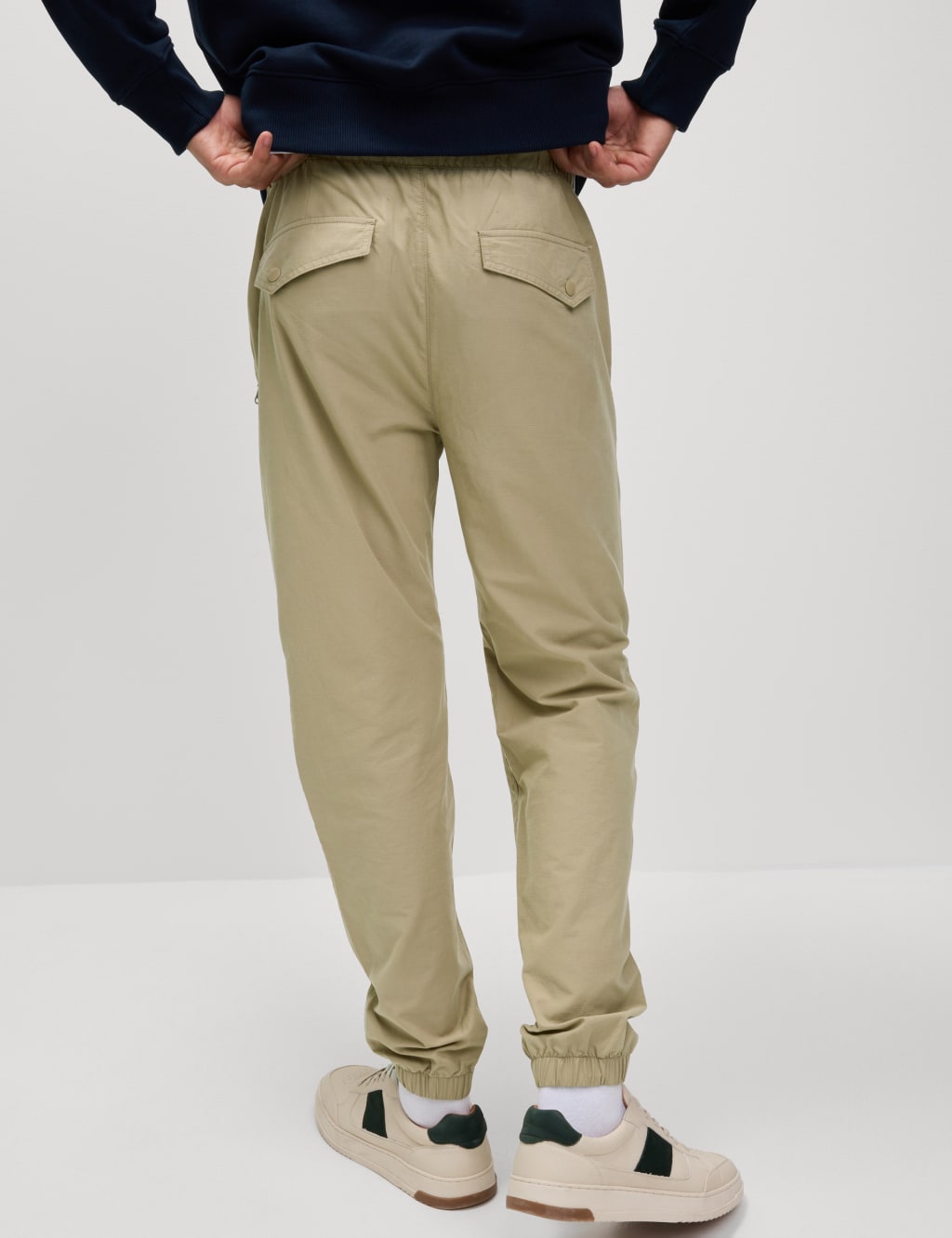 Slim Fit Textured Cuffed Trousers 3 of 5