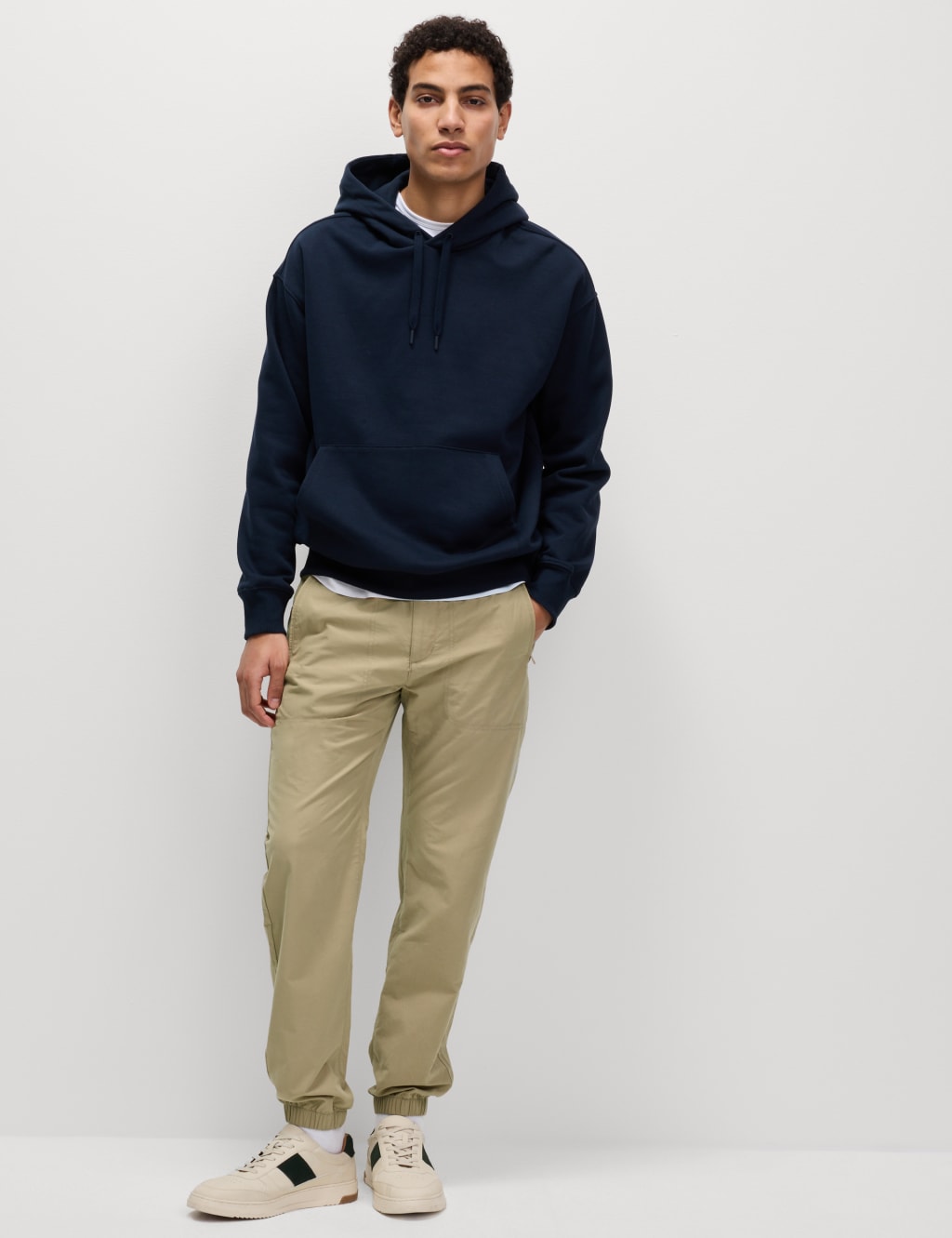 Slim Fit Textured Cuffed Trousers 4 of 5