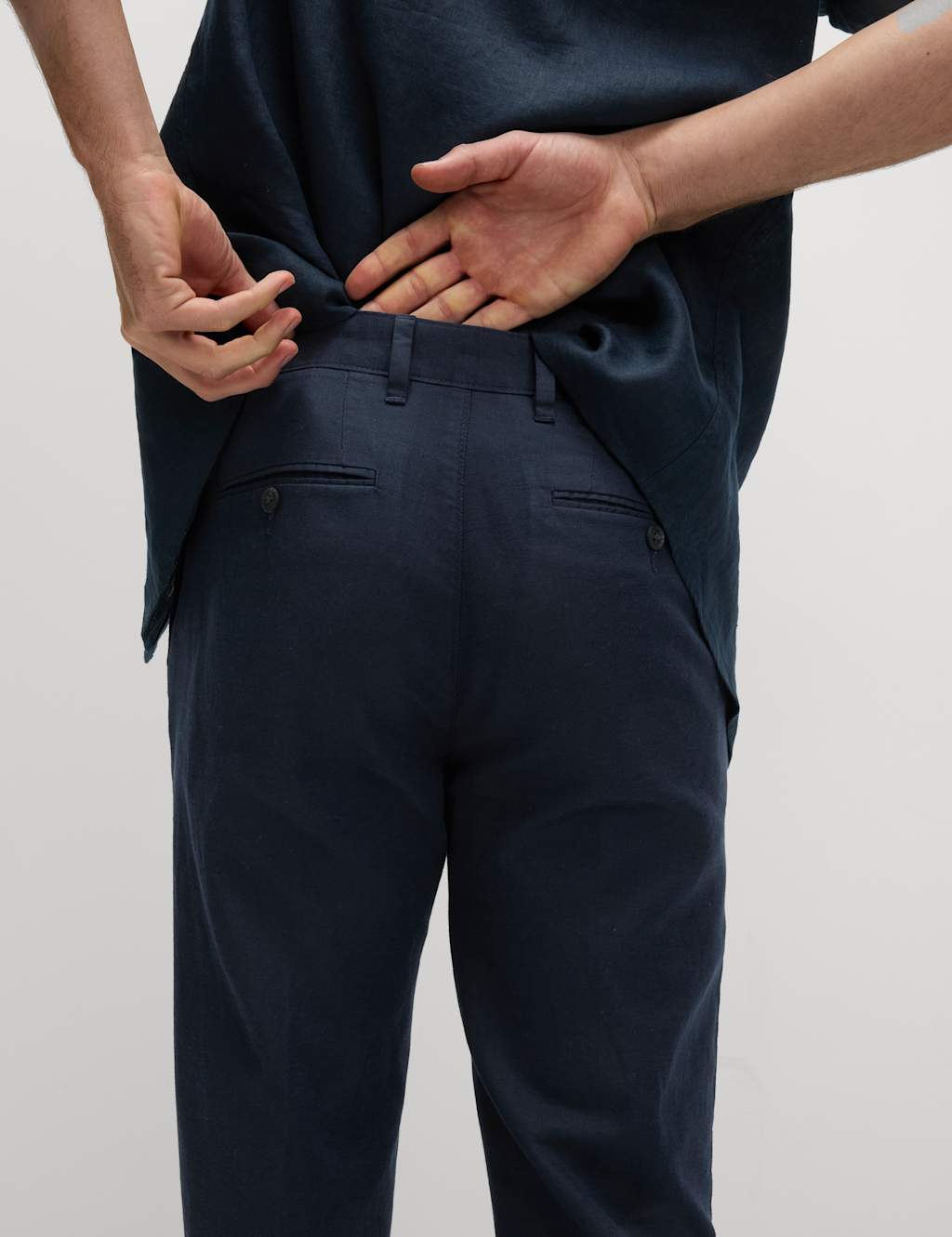 Regular Fit Linen Blend Chinos 5 of 5