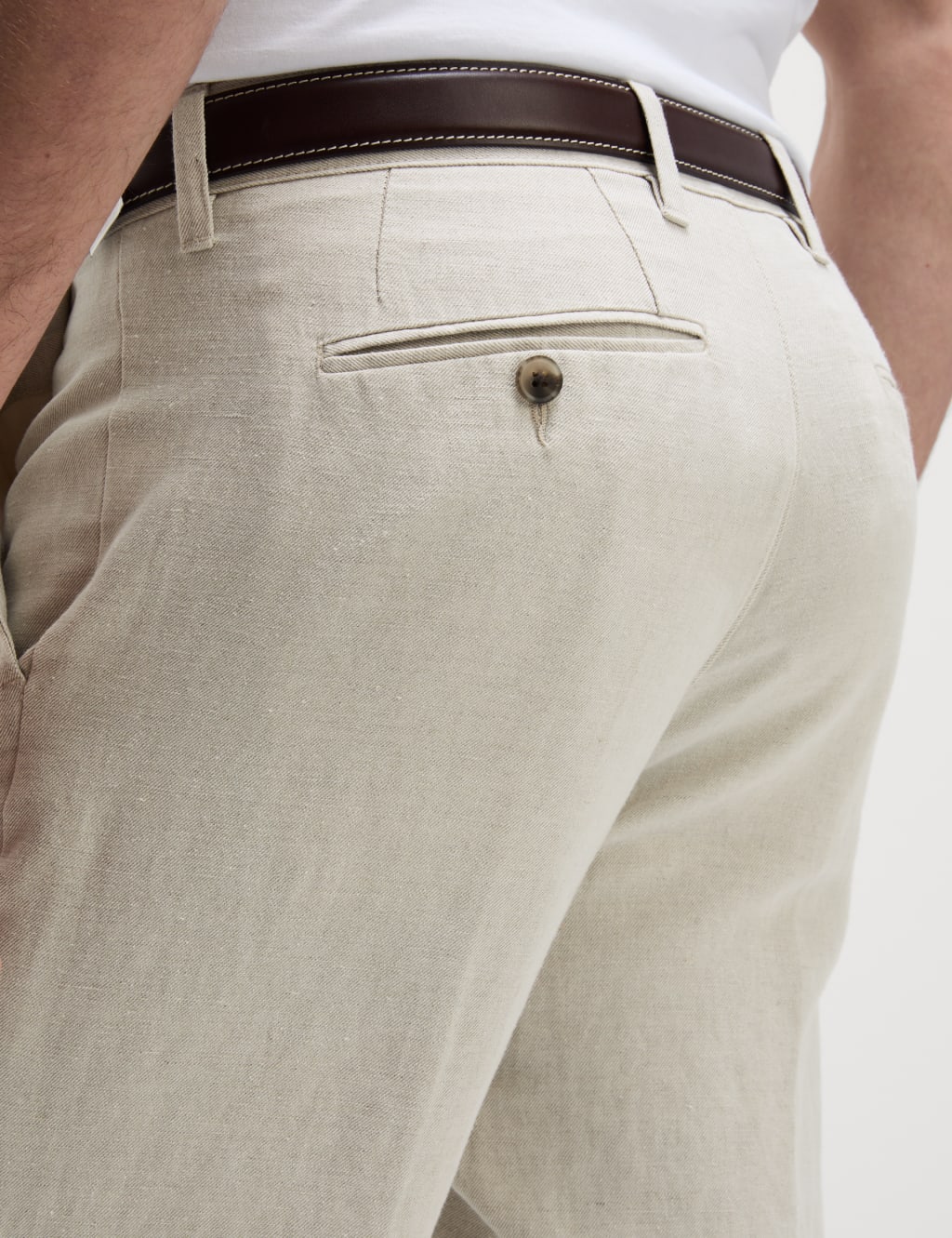Regular Fit Cotton Linen Blend Chinos 4 of 5
