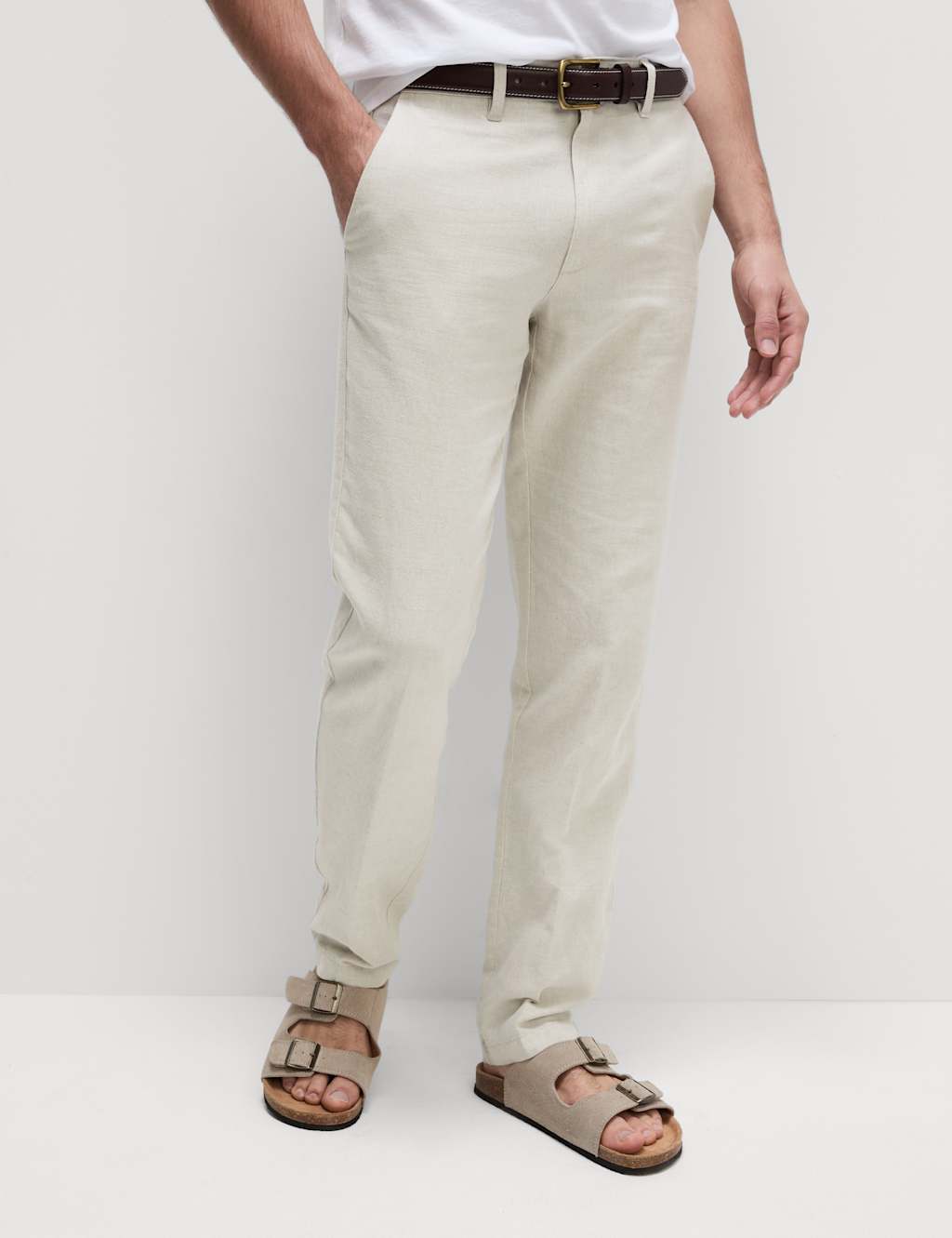 Regular Fit Cotton Linen Blend Chinos 6 of 6