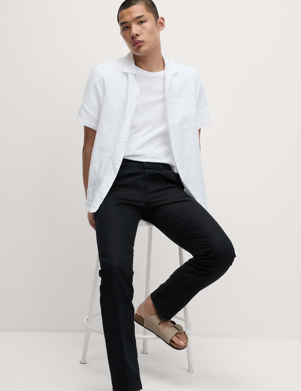 Regular Fit Linen Blend Chinos 4 of 5