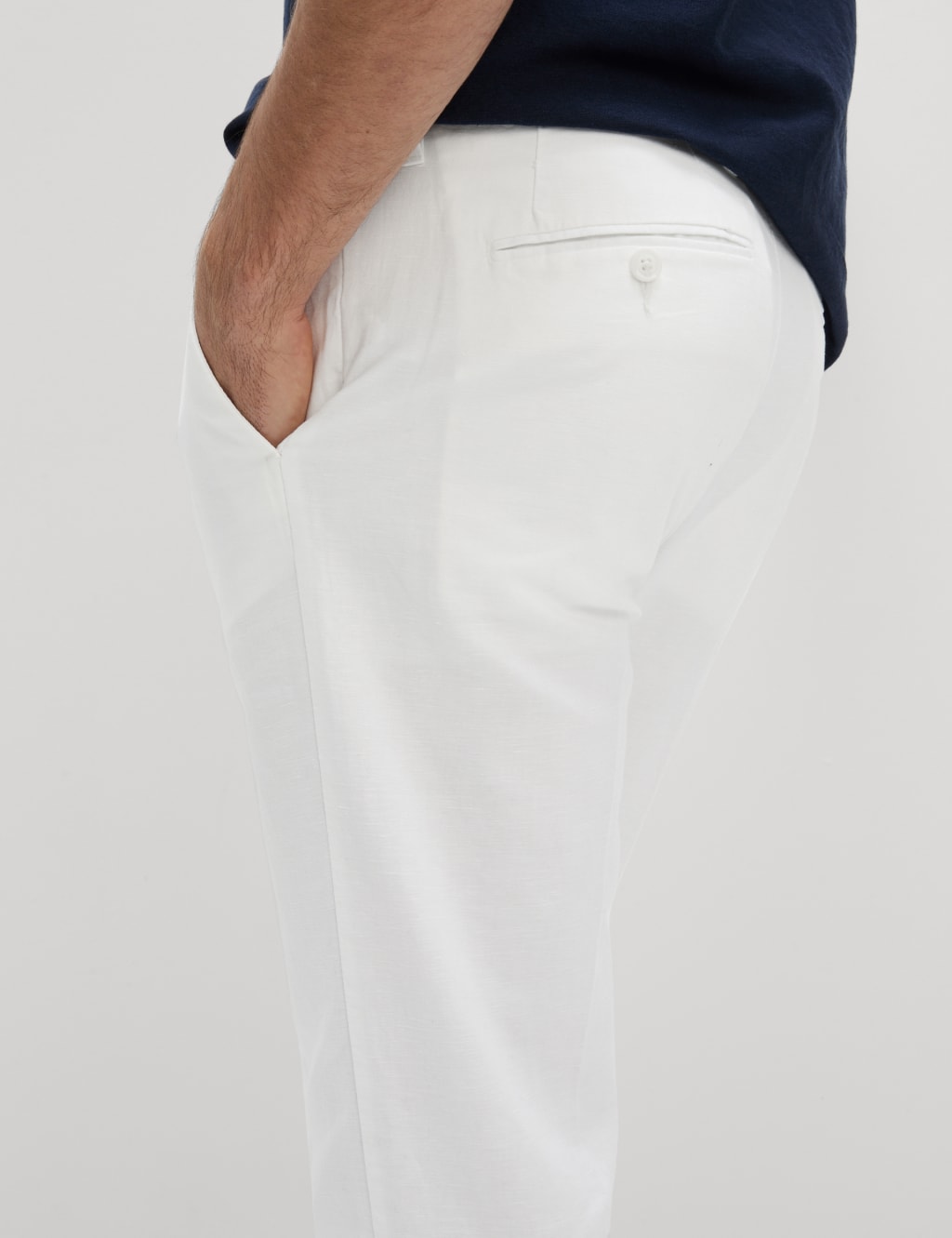 Regular Fit Linen Blend Chinos 3 of 5