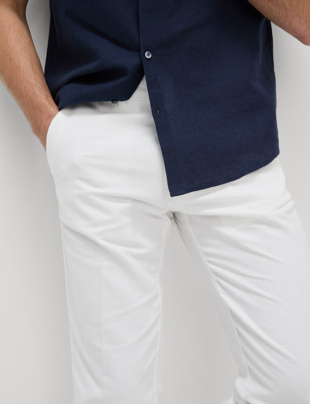 Regular Fit Linen Blend Chinos 5 of 5