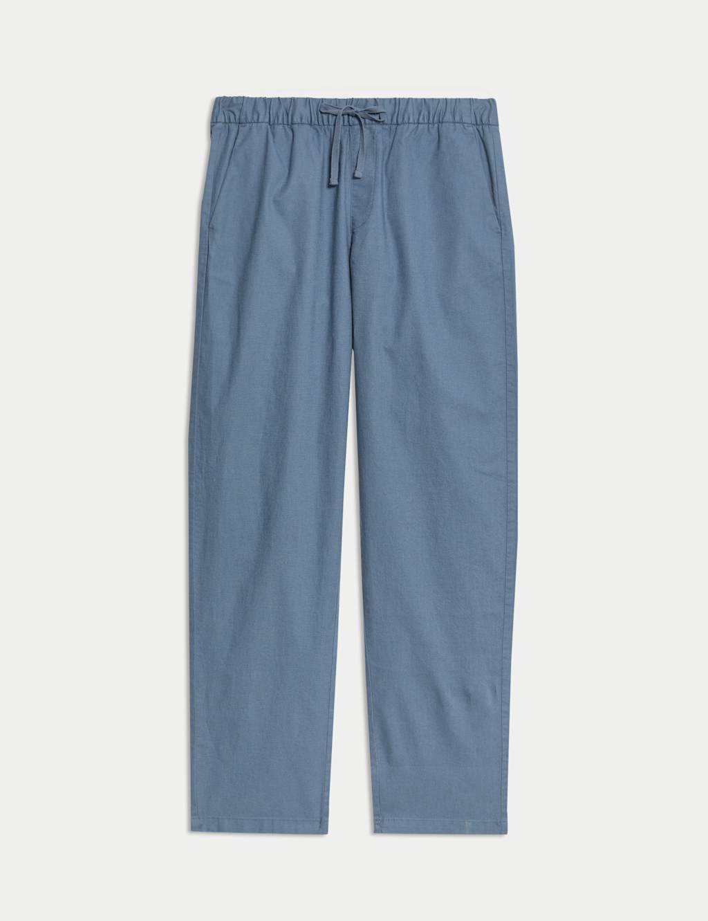 Loose Fit Cotton Linen Blend Elasticated Trousers 2 of 5