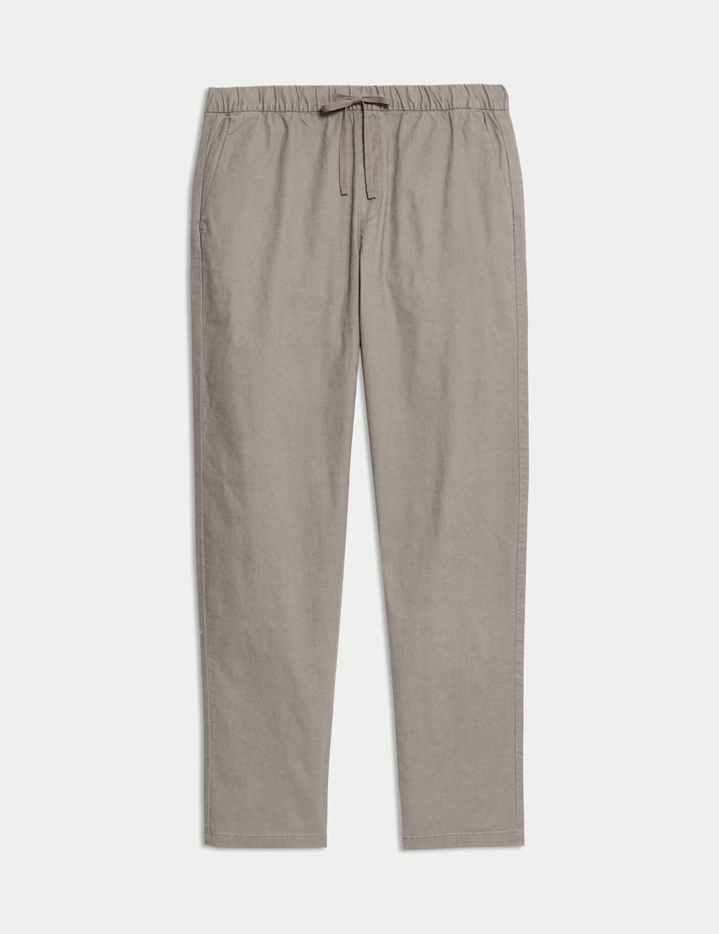 Loose Fit Cotton Linen Blend Elasticated Trousers 2 of 5