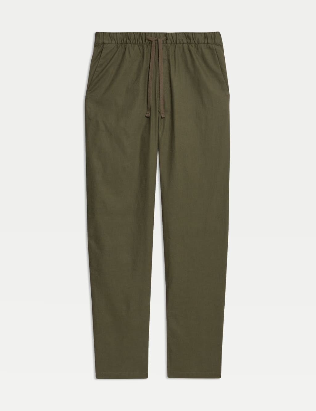 Loose Fit Cotton Linen Blend Elasticated Trousers 2 of 5