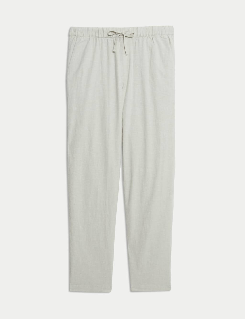 Loose Fit Cotton Linen Blend Elasticated Trousers 2 of 6