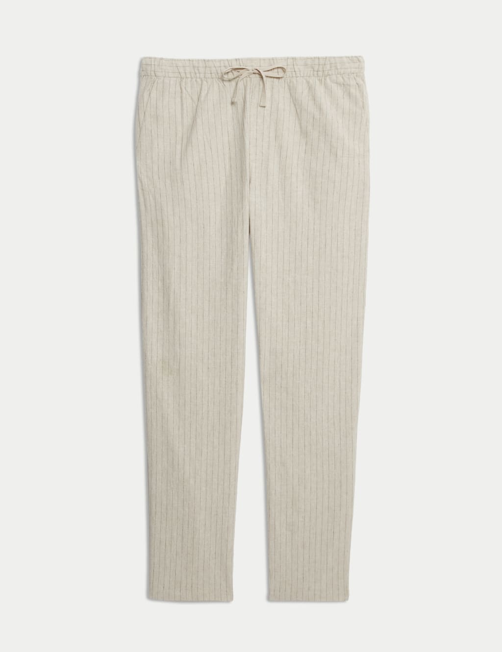 Loose Fit Cotton Linen Blend Elasticated Trousers 2 of 6