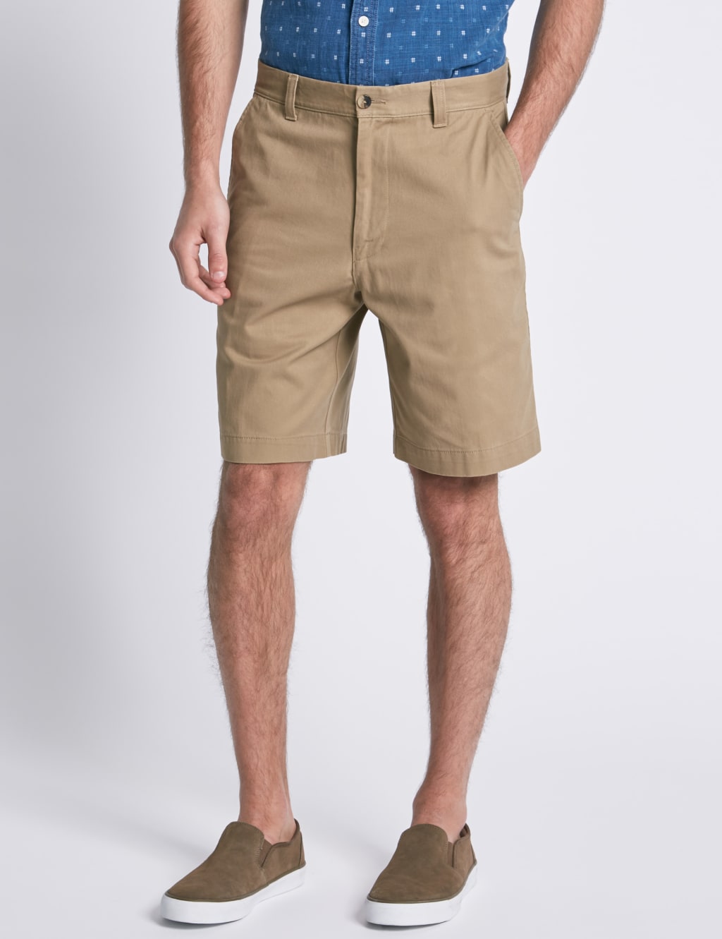 Pure Cotton Tailored Fit Chino Shorts M S Collection M S