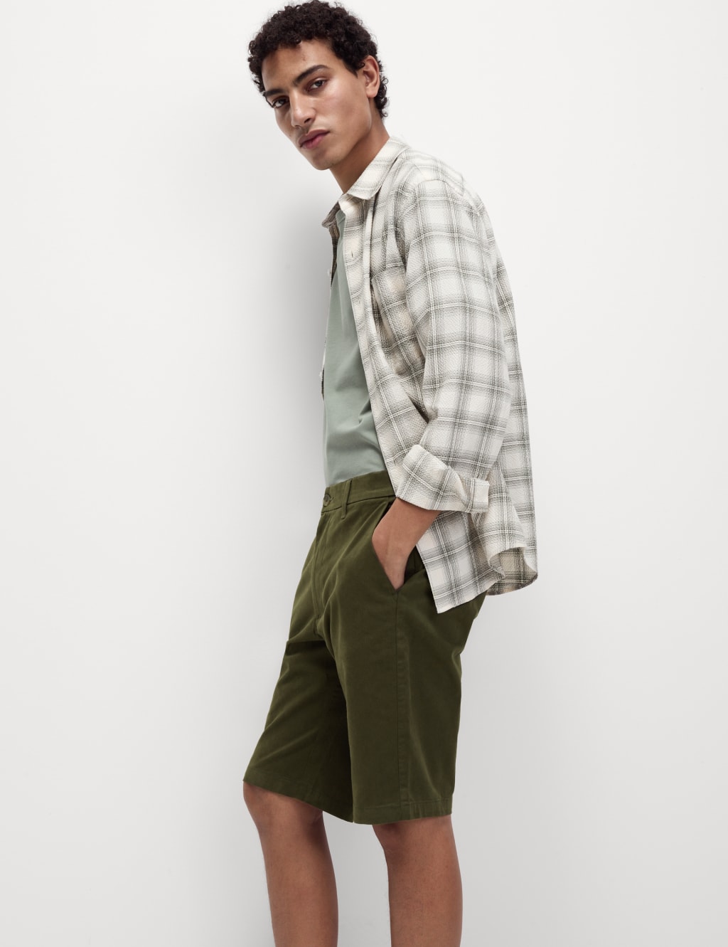 Regular Fit Stretch Chino Shorts 4 of 5