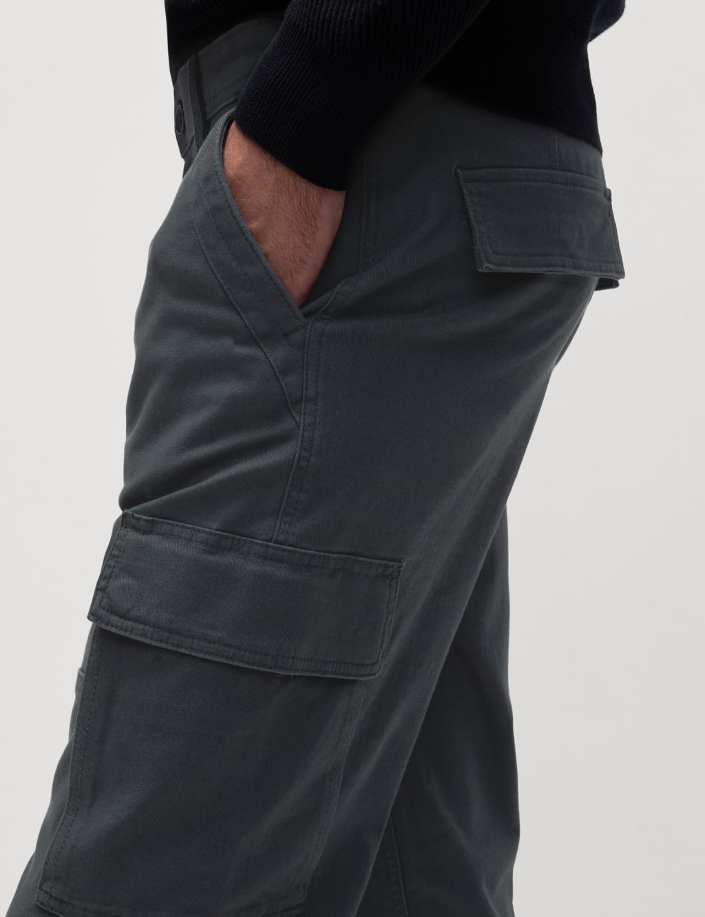 Tapered Fit Stretch Cargo Trousers 3 of 6