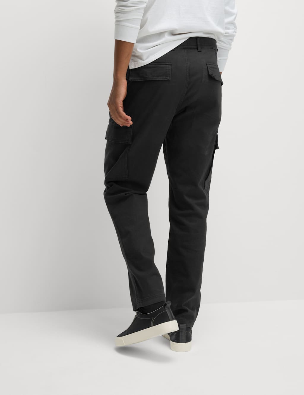 Tapered Fit Stretch Cargo Trousers M S Collection M S