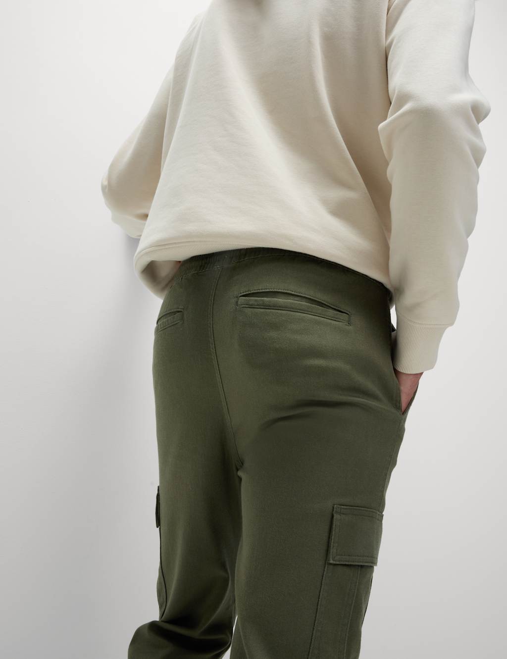 Slim Fit Stretch Cuffed Cargo Trousers 5 of 5