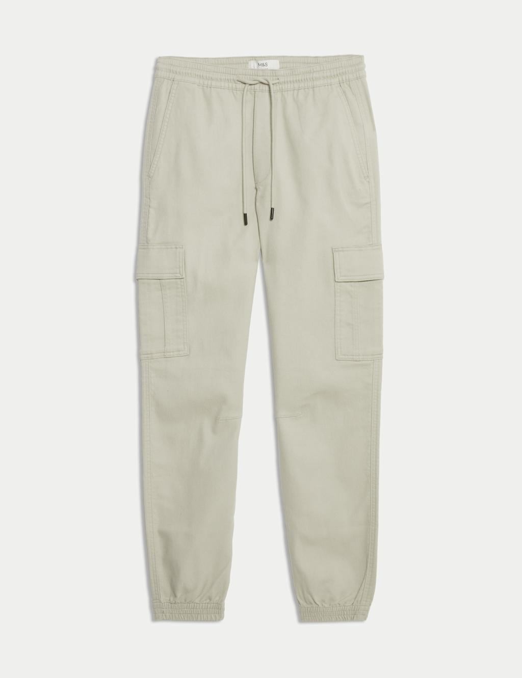 Slim Fit Stretch Cuffed Cargo Trousers 2 of 6