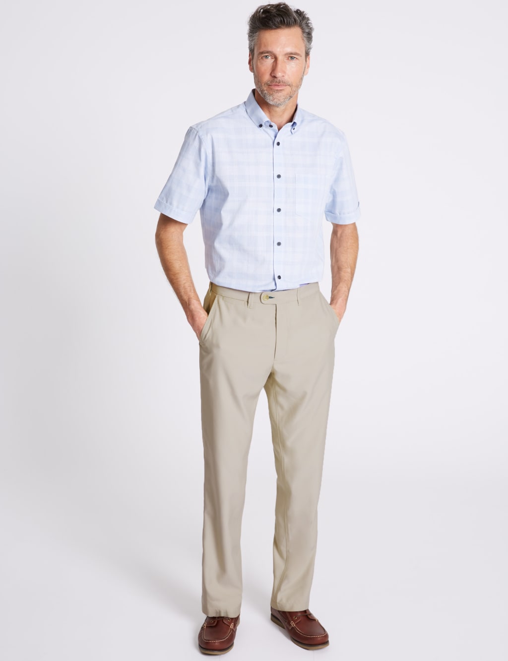 Slim Fit Flat Front Golf Chinos Blue Harbour M S