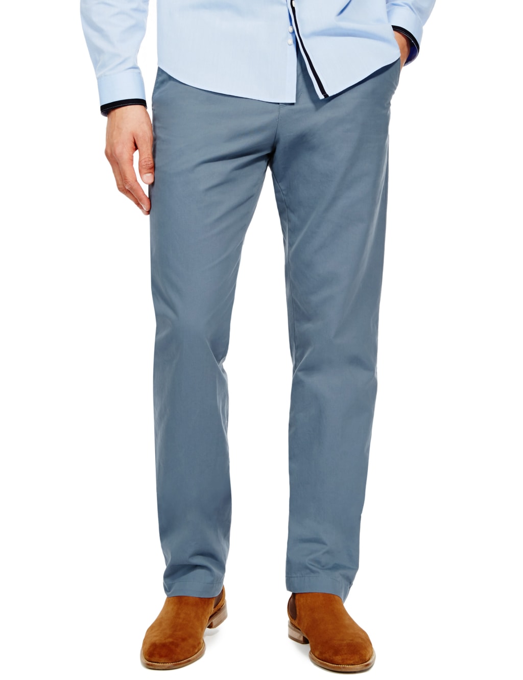 Regular Fit Pure Cotton Chinos with Stormwear™ 1 of 3