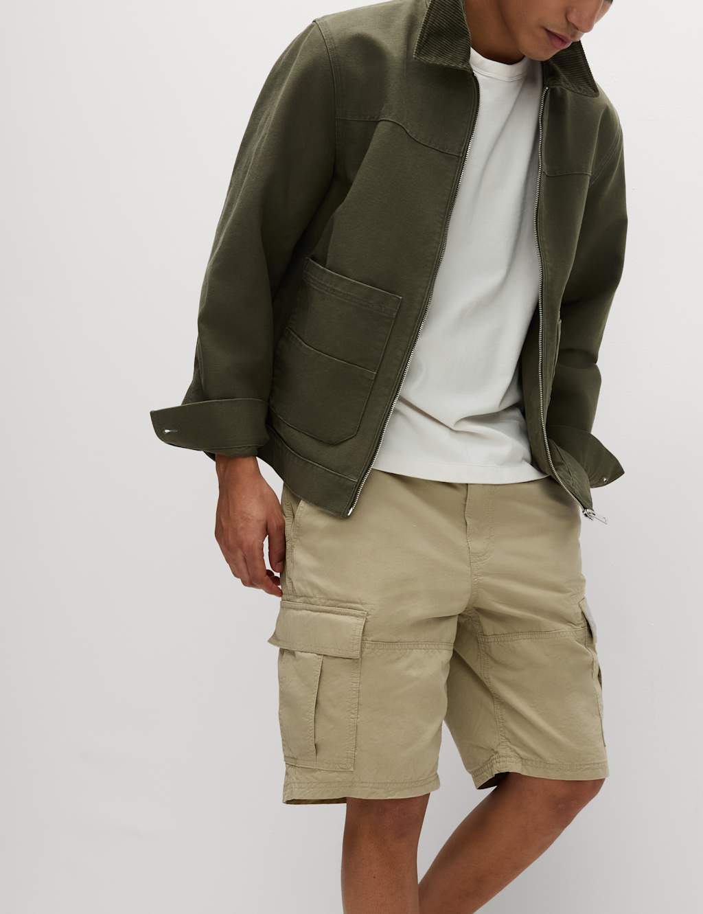 Colored cargo shorts top