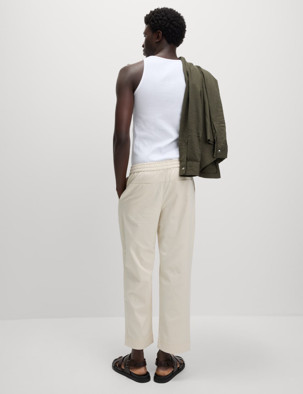 Tapered Fit Elasticated Waist Trousers 5 of 6