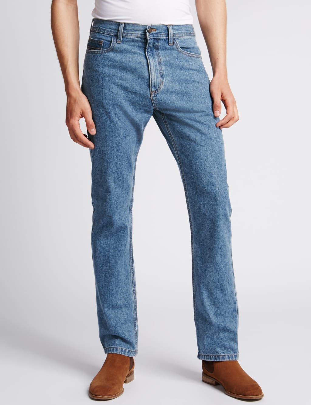 Pure Cotton Regular Fit Jeans 1 of 4