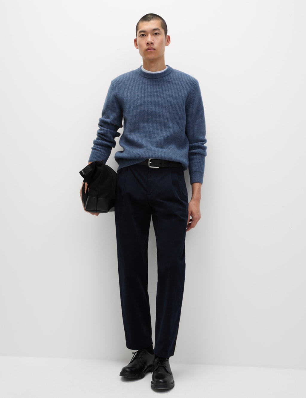 Tapered Fit Twin Pleat Stretch Chinos 3 of 5