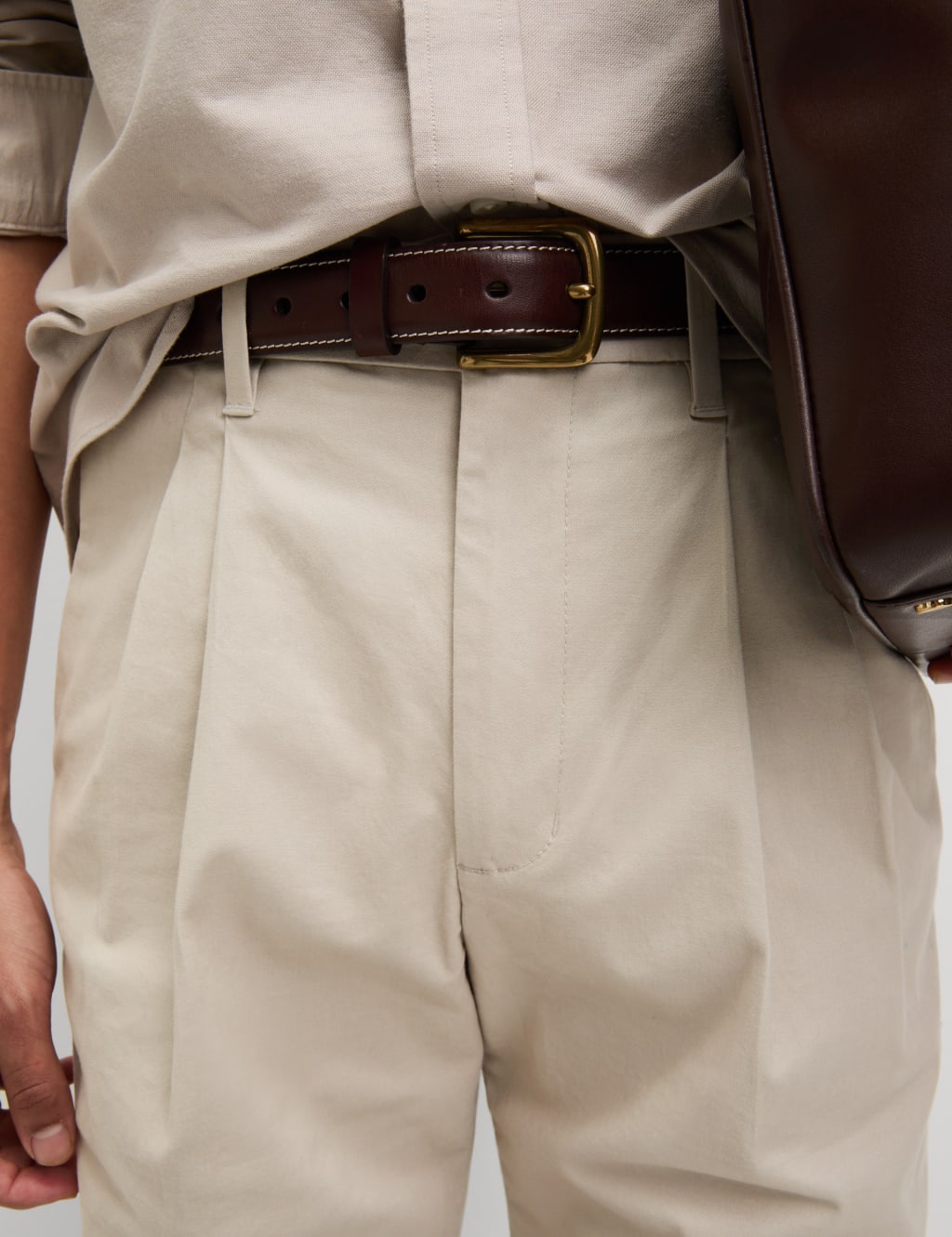 Tapered Fit Twin Pleat Stretch Chinos 4 of 6