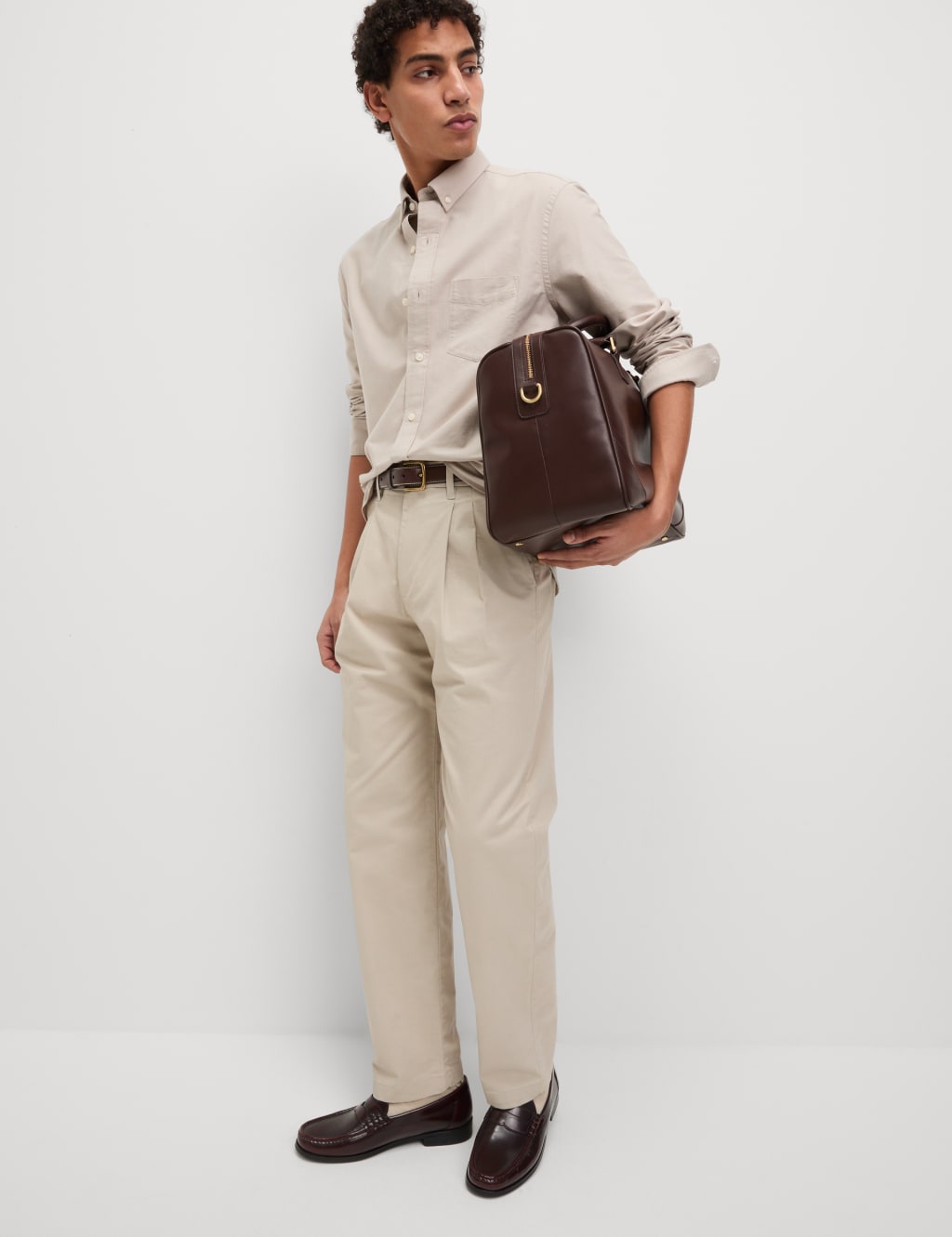 Tapered Fit Twin Pleat Stretch Chinos 6 of 6