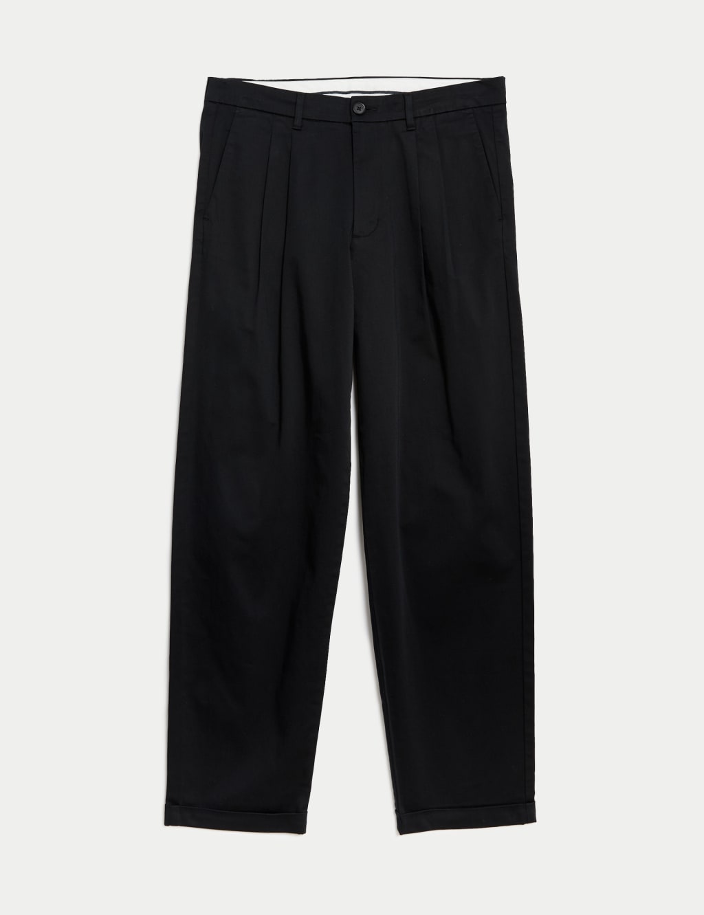 Mens pleated tapered trousers best sale