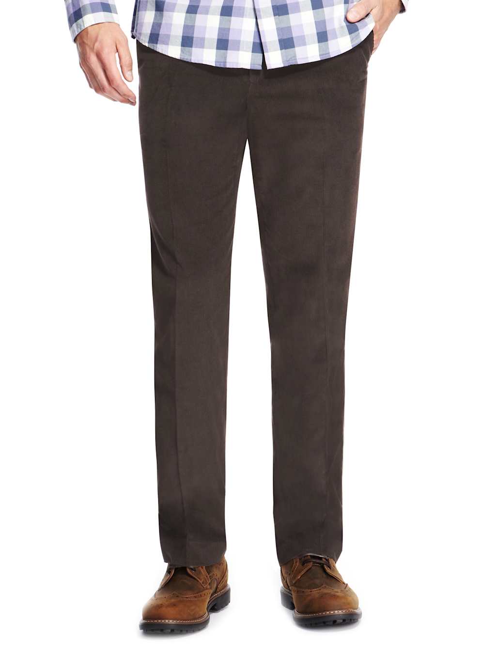 Pure Cotton Corduroy Trousers 1 of 4