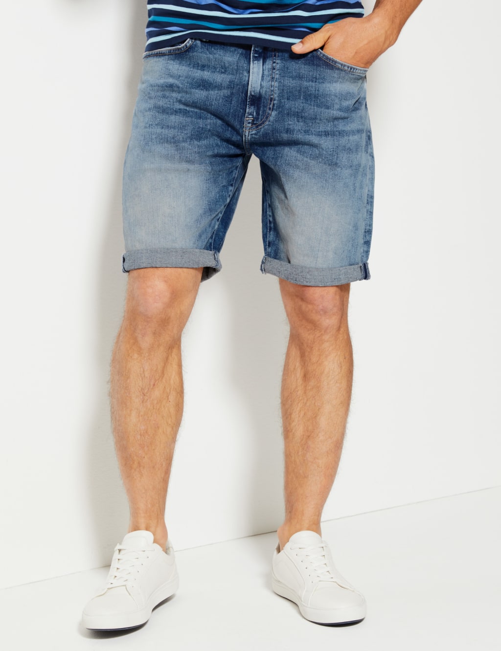 Slim Fit Denim Shorts 3 of 4