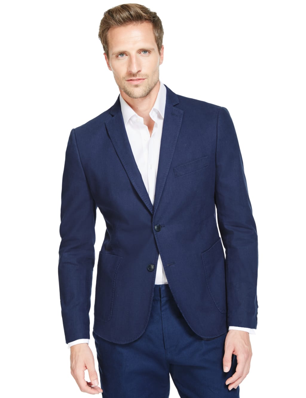 Linen Blend Slim Fit 2 Button Jacket 1 of 9