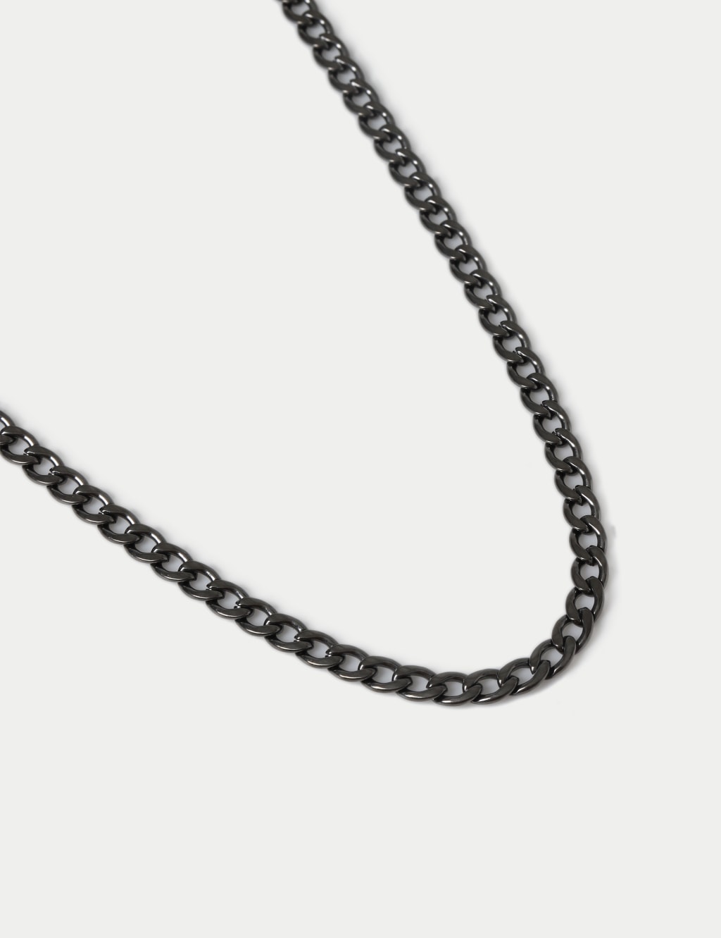 Waterproof Stainless Steel Gunmetal Chain Necklace 2 of 2